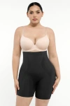 Shapellx Tummy Control Flawless Smoothing Mid-thigh Shorts In Jet Black