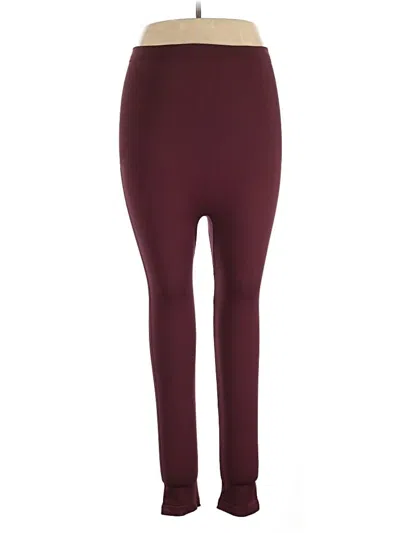 Pre-owned Shapermint Active Pants In Burgundy