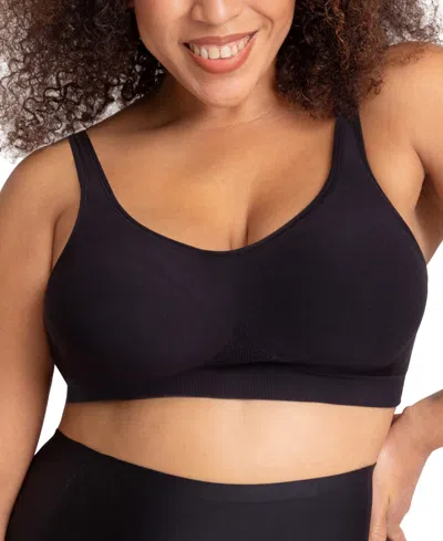 Shapermint Essentials Women's Daily Comfort Wireless Shaper Bra 10022 In Black