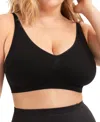 Shapermint Essentials Women's Everyday Throw-on Wire Free Bralette In Black