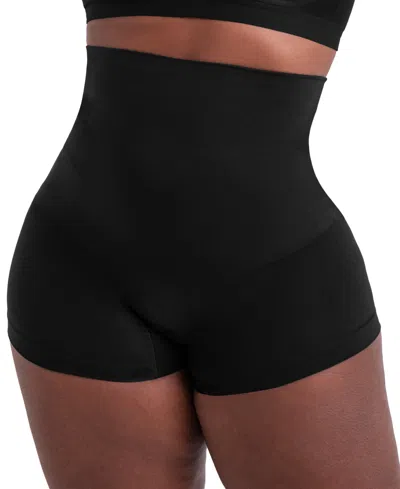 Shapermint Essentials Women's High Waisted Shaper Boyshort 18437 In Black