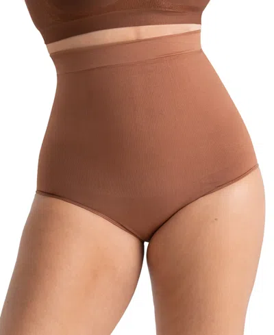Shapermint Essentials Women's High Waisted Shaper Panty 54008 In Latte
