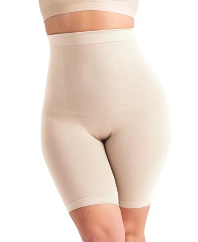 Shapermint Essentials Women's High Waisted Shaper Short 55021 In Beige