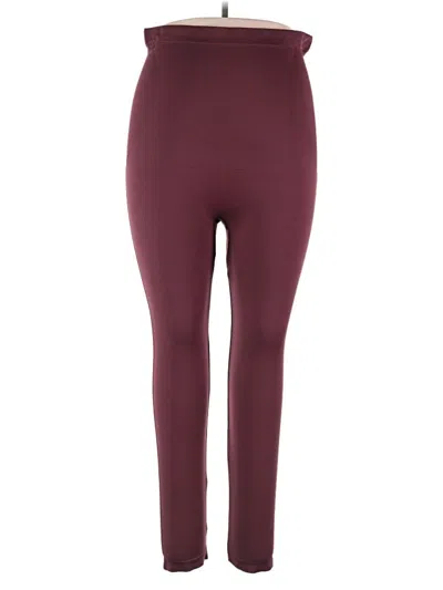 Pre-owned Shapermint Leggings In Burgundy