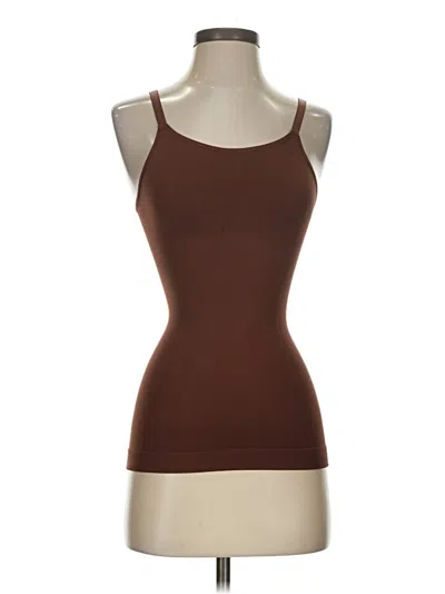 Pre-owned Shapermint Sleeveless T-shirt In Brown