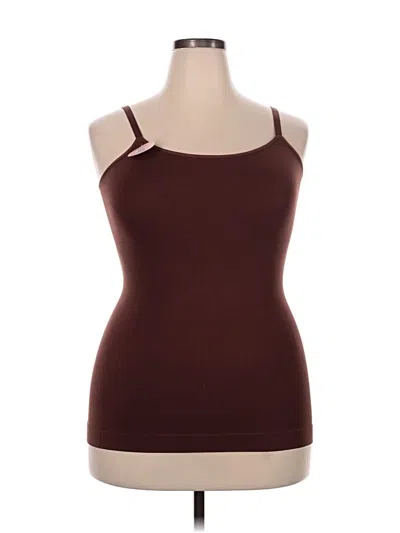 Pre-owned Shapermint Tank Top Burgundy Strapless Neckline Tops