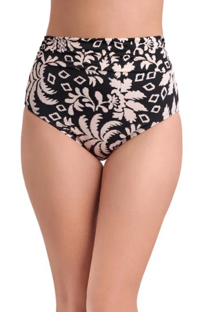 Shapesolver Astrid High Waist Swim Brief In Brown