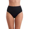 Shapesolver Basic Brief Plus Size Swimsuit Bottom In Black
