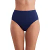 Shapesolver Basic Brief Plus Size Swimsuit Bottom In Blue