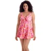 Shapesolver Bow Front Swim Dress In Pink