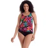 Shapesolver Classic Mastectomy Tankini Swimsuit Top In Multi