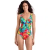 Shapesolver Monroe Underwire One-piece Swimsuit In Multi