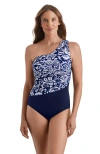 Shapesolver One-shoulder One-piece Swimsuit In Multi