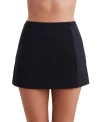Shapesolver Side Slit Swim Skirt In Black