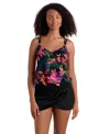 Shapesolver Sport By Mimi Flamingo Women's Printed V-neck Tankini Top