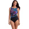 Shapesolver Sport Highneck Tank Chlorine Resistant One-piece Swimsuit