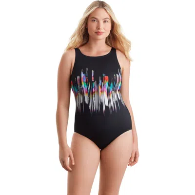 Shapesolver Sport Highneck Tank Chlorine Resistant One-piece Swimsuit