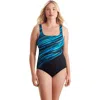 Shapesolver Sport Scoopneck Tank Chlorine Resistant One-piece Swimsuit With Adjustable Straps