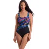 Shapesolver Sport Scoopneck Tank Chlorine Resistant One-piece Swimsuit With Adjustable Straps