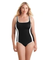 Shapesolver Sport Side Panel Tank Chlorine Resistant One-piece Swimsuit In Multi