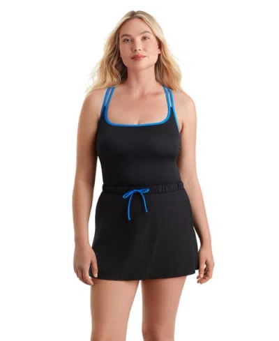 Shapesolver Sport Skirted Runaround Chlorine Resistant One-piece Swimsuit