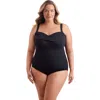 Shapesolver Sport Twist Bra Tank Chlorine Resistant One-piece Swimsuit In Black