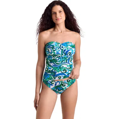 Shapesolver Summer Bandini Swimsuit Top In Blue