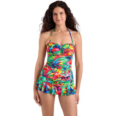 Shapesolver Summer Bandini Swimsuit Top In Cherry Grove