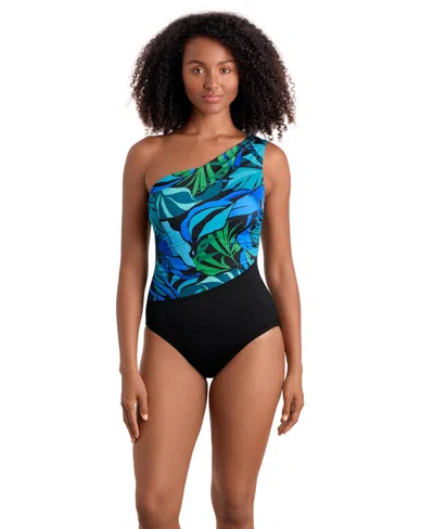 Shapesolver Women's One-shoulder One-piece Swimsuit