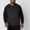 Shaquille O'neal Xlg Big And Tall Mens Crew Neck Long Sleeve Pullover Sweater In Black