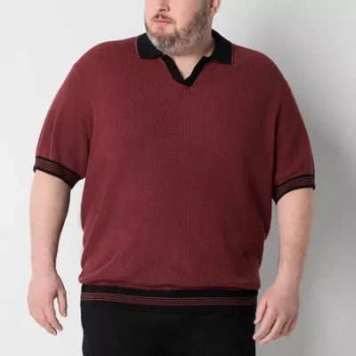 Shaquille O'neal Xlg Big And Tall Mens Short Sleeve Pullover Sweater In Brown