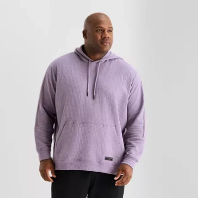 Shaquille O'neal Xlg Double Knit Pique Mens Long Sleeve Active Big And Tall Hoodie In Purple