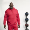 Shaquille O'neal Xlg Double Knit Pique Mens Long Sleeve Active Big And Tall Hoodie In Red