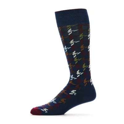 Shaquille O'neal Xlg Dress Mens 1 Pair Big And Tall Crew Socks In Blue