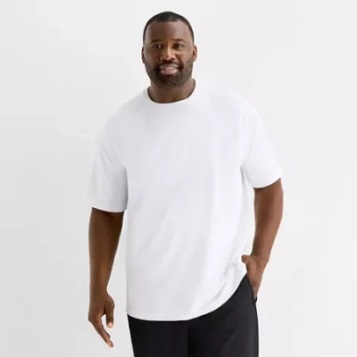 Shaquille O'neal Xlg Elevated Mens Crew Neck Short Sleeve Quick Dry Active Athletic T-shirt In White