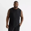 Shaquille O'neal Xlg Elevated Mens U Neck Sleeveless Athletic Muscle T-shirt In Black