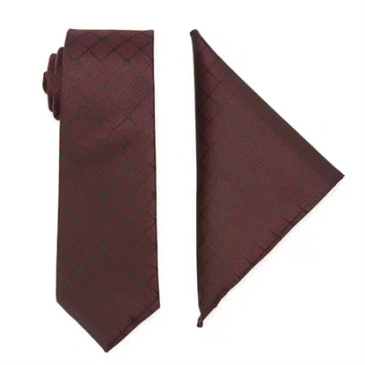 Shaquille O'neal Xlg Geometric Tie Set In Red