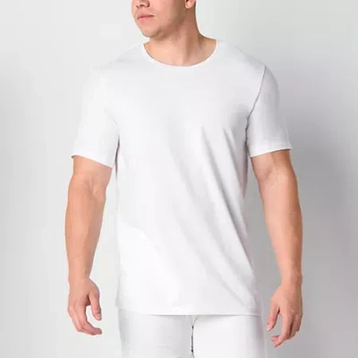 Shaquille O'neal Xlg Heiq Mens 3 Pack Short Sleeve Crew Neck T-shirt Tall In White