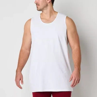 Shaquille O'neal Xlg Heiq Mens Crew Neck Sleeveless 3 Pack Big And Tall Tank In White