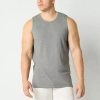 Shaquille O'neal Xlg Heiq Mens Crew Neck Sleeveless 3 Pack Tall Tank In Gray