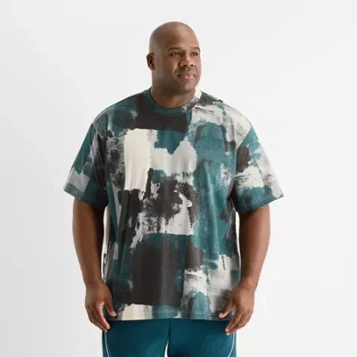 Shaquille O'neal Xlg Knit Oversized Mens Crew Neck Short Sleeve Active Big And Tall T-shirt In Green