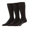 Shaquille O'neal Xlg Lux Rib Mens 3 Pair Big And Tall Crew Socks In Black