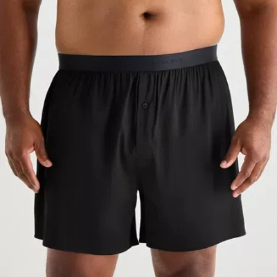 Shaquille O'neal Xlg Mens Big And Tall Boxers 362522 In Black
