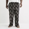 Shaquille O'neal Xlg Mens Big And Tall Pajama Pants In Black