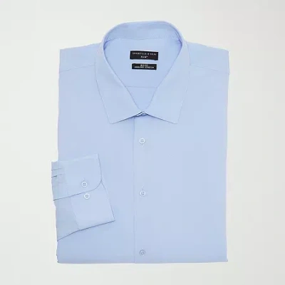 Shaquille O'neal Xlg Mens Big & Tall Regular Fit Stretch Fabric Long Sleeve Dress Shirt In Multi