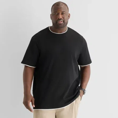 Shaquille O'neal Xlg Mens Crew Neck Short Sleeve Big And Tall T-shirt In Black