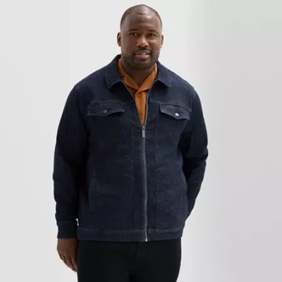 Shaquille O'neal Xlg Mens Denim Big And Tall Jacket In Blue