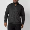 Shaquille O'neal Xlg Mens Fleece Big And Tall Track Jacket In Gray