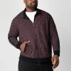 Shaquille O'neal Xlg Mens Fleece Big And Tall Track Jacket In Brown