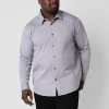 Shaquille O'neal Xlg Mens Long Sleeve Classic Fit Big And Tall Button-down Shirt In Blue